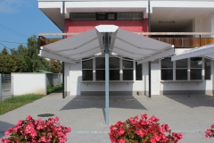 fehér Party napellenzők nyitva