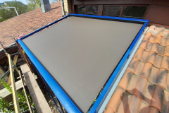 Télikert árnyékoló, kék keret